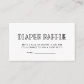 Retro Art Deko Babydusche-Windel-Plakette Begleitkarte (Vorderseite)