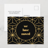 Retro Art Deko geometrische Bewegungsanzeige Postkarte (Vorne/Hinten)