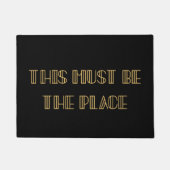 Retro Art Deko Hier muss es sein Fußmatte (Vorderseite)