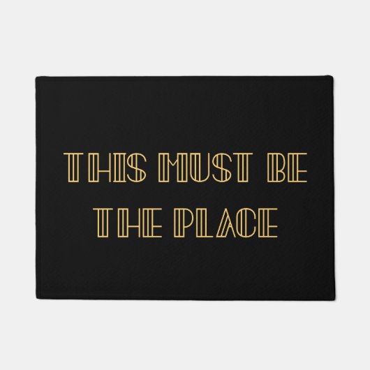 Retro Art Deko Hier muss es sein Fußmatte (Vorderseite)