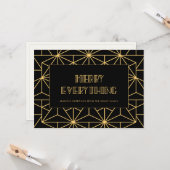 Retro Art Deko Merry alles Karte (Vorderseite/Rückseite Beispiel)