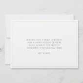 Retro Art Deko Minimalistisch kraft Happy Holidays Karte (Rückseite)