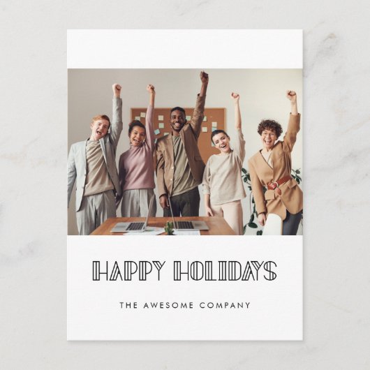 Retro Art Deko Schriftart Corporate Business Foto Postkarte (Vorderseite)