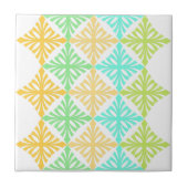 Retro Art Deko Sommerzitronenmuster Fliese (Vorderseite)