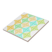 Retro Art Deko Sommerzitronenmuster Fliese (Seite)