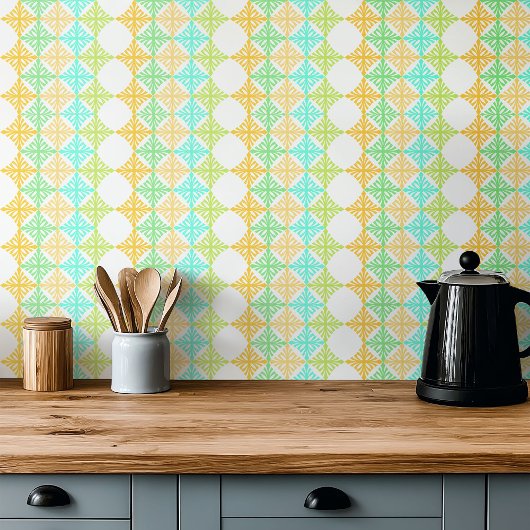 Retro Art Deko Sommerzitronenmuster Fliese