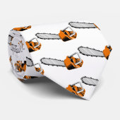 Retro Art der Kettensäge Krawatte (Gerollt)