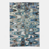 Retro Art des blauen Grüns Geschirrtuch (Vertikal)