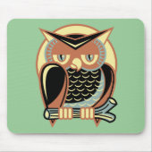 Retro Art-Eule Mousepad (Vorne)