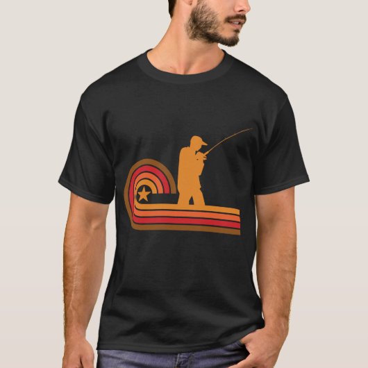 Retro Art-Fischer-Vintages Fischen T-Shirt (Vorderseite)