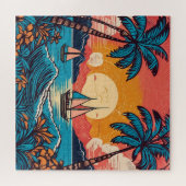 Retro Art Fun Time Tropical Puzzle (Horizontal)