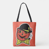 Retro Art Jack-O-Lantern Cat Halloween Pumpkin Tasche (Rückseite)