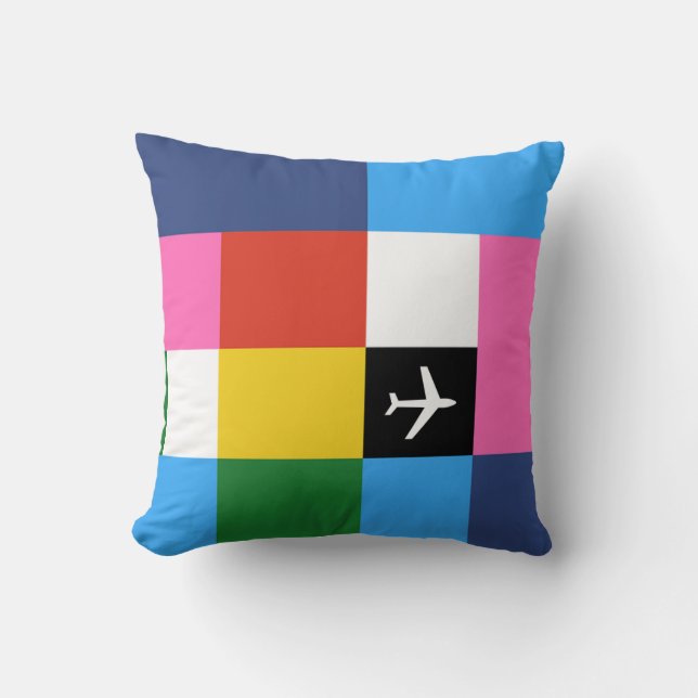 Retro Art Jet-Alter stark Kissen (Vorderseite)