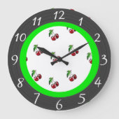 Retro Art-Kirschküchen-Uhr Große Wanduhr (Vorderseite)