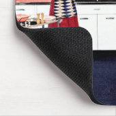 Retro Art-Küche Mousepad (Ecke)