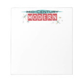 Retro Art Mid Century Modernes Notepad Notizblock (Vorderseite)