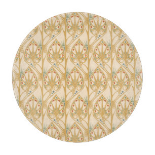 Retro Art Nouveau, abstrakte geometrische Linien. Schneidebrett