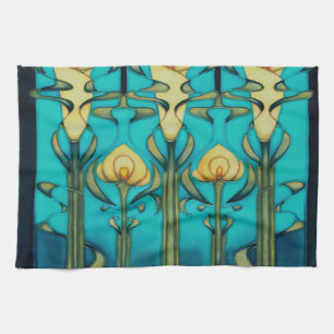 Retro,Art Nouveau, Art Design, Vintag,Glaskunst,t Geschirrtuch