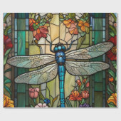 Retro Art Nouveau Dragonfly boho chic Geschenkpapier (Flach)