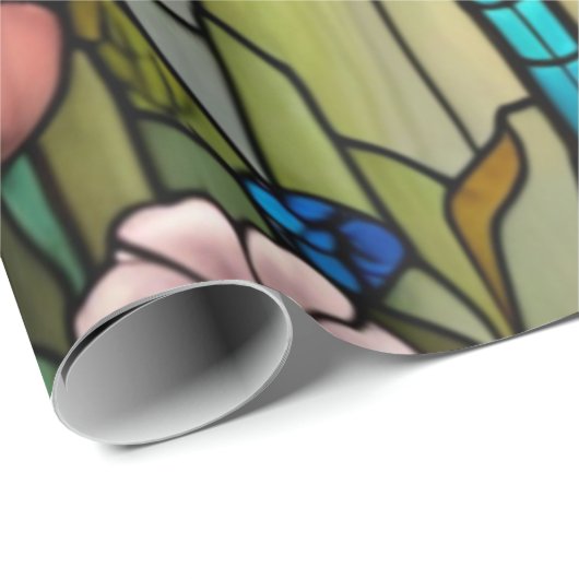 Retro Art Nouveau Dragonfly boho chic Geschenkpapier (Rolleneckpunkt)