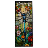 Retro Art Nouveau Dragonfly boho chic Geschenktüte Für Weinflaschen (Rückseite)