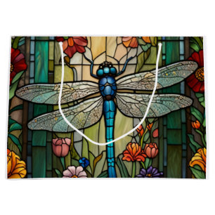 Retro Art Nouveau Dragonfly boho chic Große Geschenktüte