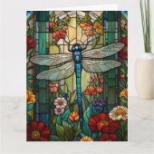 Retro Art Nouveau Dragonfly boho chic Karte (Vorderseite)