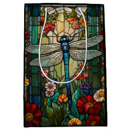 Retro Art Nouveau Dragonfly boho chic Mittlere Geschenktüte