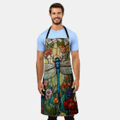 Retro Art Nouveau Dragonfly boho chic Schürze (Getragen)