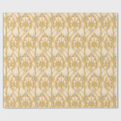 Retro Art Nouveau Illustrationsmuster Geschenkpapier (Flach)