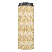 Retro Art Nouveau Illustrationsmuster Thermosbecher (Rückseite)