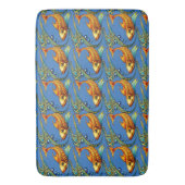 Retro-Art Nouveau Koi-Fisch-Muster Badematte (Vorderseite Vertikal)