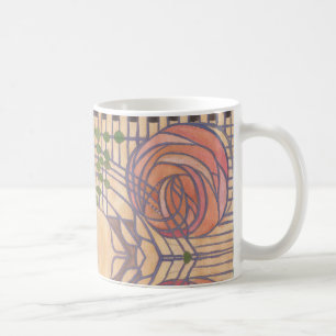 Retro Art Nouveau Mackintosh Stil Design Kaffeetasse