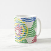 Retro-Art-Nouveau-Muster Kaffeetasse (VorderseiteRechts)