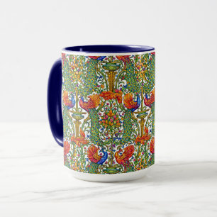 Retro-Art Nouveau Pfauen & Früchte von Walter Cran Tasse