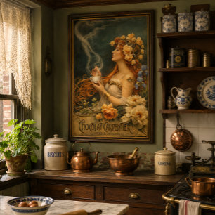 Retro-Art-Nouveau-Schokoladenwerbung Poster
