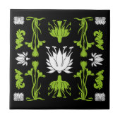 Retro Art Nouveau Wohngestaltung Prints Fliese (Vorderseite)