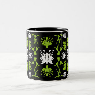 Retro Art Nouveau Wohngestaltung Prints Zweifarbige Tasse