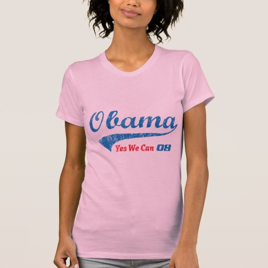 Retro Art Obama "ja können wir" T-Shirt (Vorderseite)
