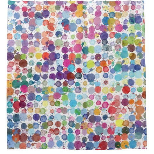 Retro Art Paint Regenbogenduschvorhang Duschvorhang (Vorderseite)