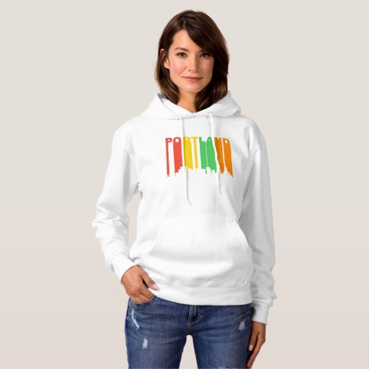 Retro Art Portland ODER Skyline Hoodie (Vorne ganz)