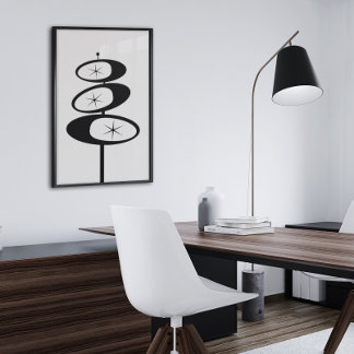 Retro ART PRINT Atomage Sternexplosion Minimalisti Poster