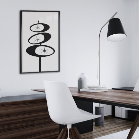 Retro ART PRINT Atomage Sternexplosion Minimalisti Poster