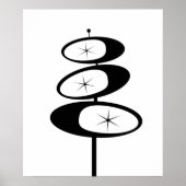 Retro ART PRINT Atomage Sternexplosion Minimalisti Poster (Vorne)