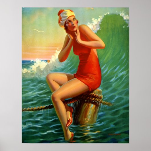 Retro Art Print, "Sitzen Hübsch" Eggleston Poster (Vorne)