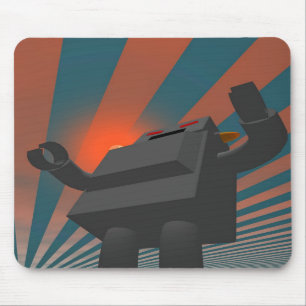 Retro Art-Roboter 4 Mousepad