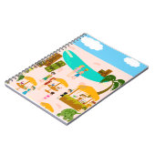Retro-Art Spaß Groovy Jet Set Poolparty Notizblock (Linke Seite)