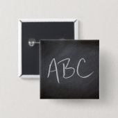 Retro Art Tafel-Tafel-Hintergrund ABCs Button (Vorne & Hinten)