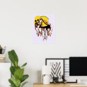 Retro Art the cycling champ Poster (Heimbüro)