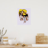 Retro Art the cycling champ Poster (Küche)